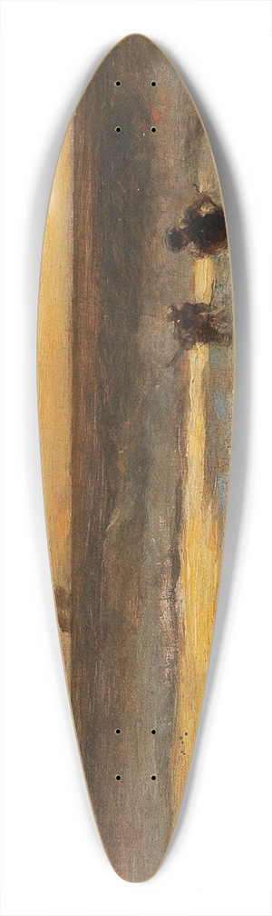 Albert Flamm - Crab Fishermen On The Beach 39.3 inch art pintail longboard deck