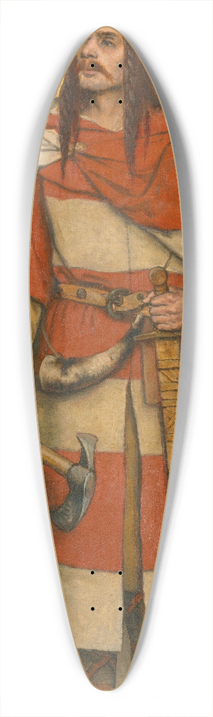 Albert Frans Lieven De Vriendt - Baldwin VII of Flanders 39.3 inch art pintail longboard deck
