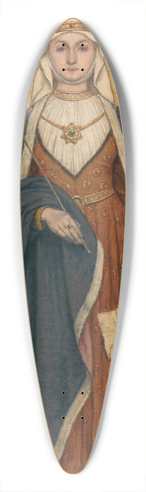 Albert Frans Lieven De Vriendt - Joan of Flanders, Daughter of Baldwin of Constantinople 39.3 inch art pintail longboard deck