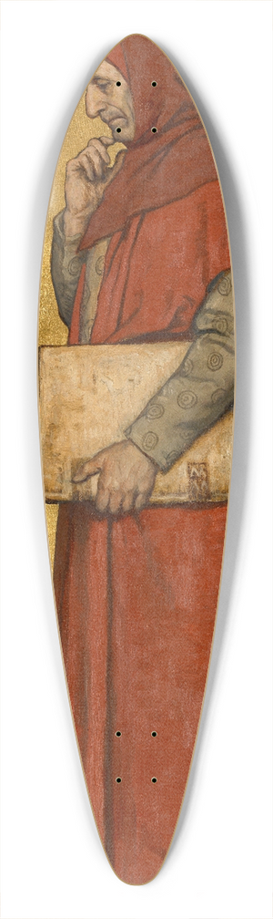 Albert Frans Lieven De Vriendt - The Man of Letters Gillis de Wevel 39.3 inch art pintail longboard deck