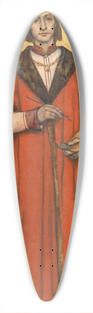 Albert Frans Lieven De Vriendt - The Painter Jan van Eyck 39.3 inch art pintail longboard deck