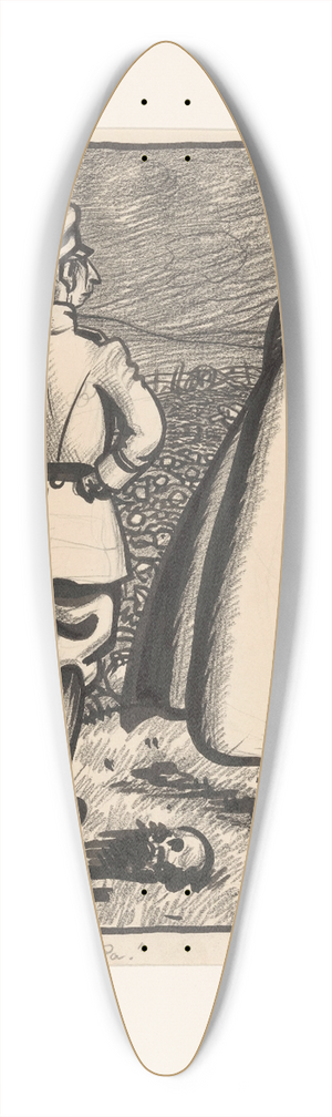 Albert Hahn - Ontwerp voor een politieke spotprent op de Eerste Wereldoorlog 39.3 inch art pintail longboard deck