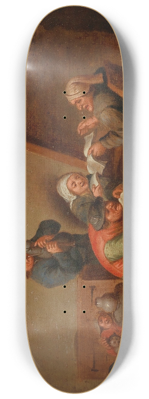 Bartholomeus Molenaer - Singing peasants 8.25 inch art skate deck