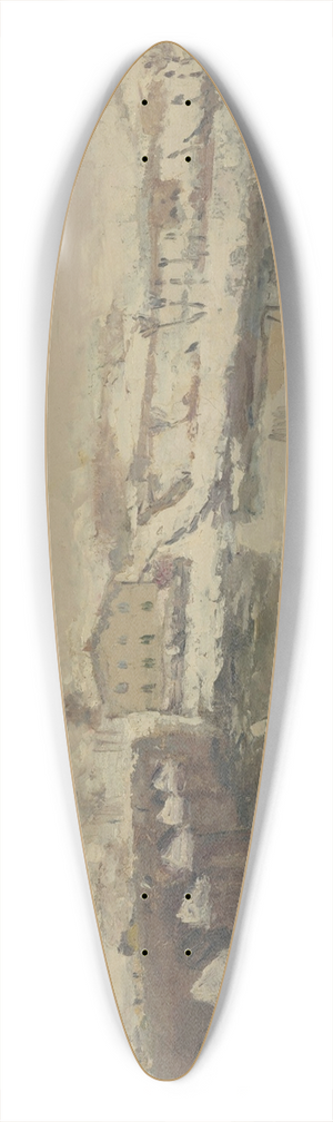 Albert Lebourg - LHiver  Pont du Chteau 39.3 inch art pintail longboard deck Albert Lebourg - LHiver  Pont du Chteau 39.3 inch art pintail longboard deck