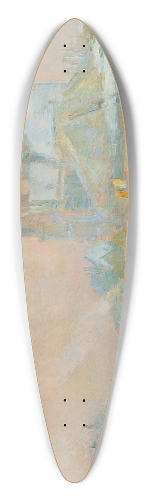 Albert Lebourg - Notre Dame de Paris, vue du Quai de la Tournelle, effet de neige 39.3 inch art pintail longboard deck