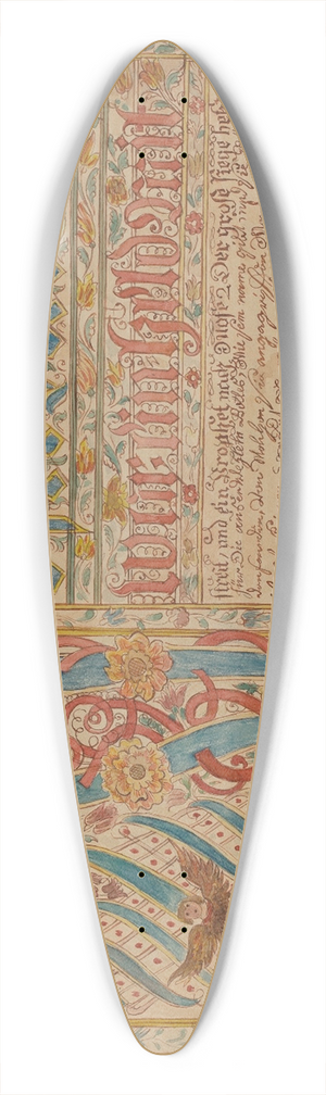 Albert Levone - Fraktur 39.3 inch art pintail longboard deck