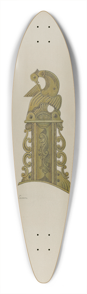 Albert Levone - Pa. German Patch Box 39.3 inch art pintail longboard deck