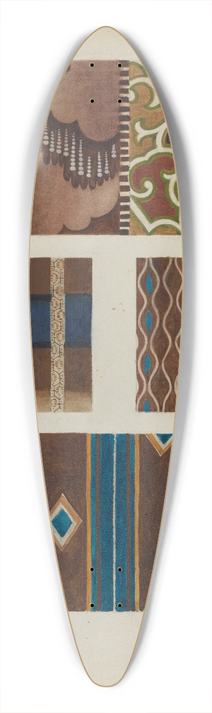 Albert Levone - Printed Cottons (from Quilt) 39.3 inch art pintail longboard deck