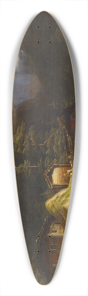 Albert Mller - Alp Brunnital at the Schchental 39.3 inch art pintail longboard deck