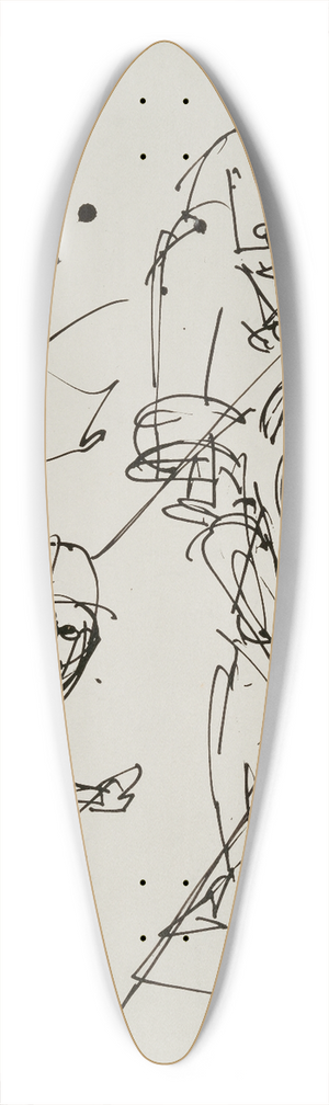 Albert Mller - Bauerngruppe (zwei Buerinnen und ein Bauer, mit Sensen mhend) 39.3 inch art pintail longboard deck