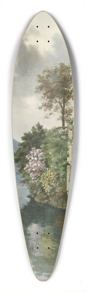 Alberto Prosdocimi - Steintreppe zum Seeufer 39.3 inch art pintail longboard deck