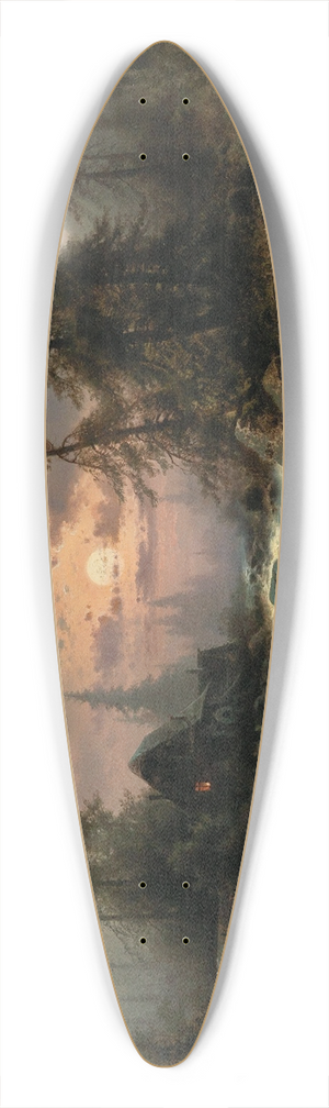 Albert Rieger - Mountain Stream In The Moonlight 39.3 inch art pintail longboard deck