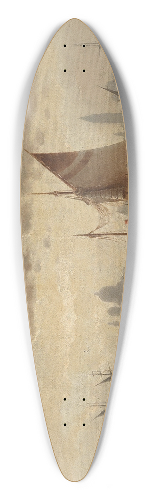 Albert Rieger - Segelschiffe Vor Venedig 39.3 inch art pintail longboard deck
