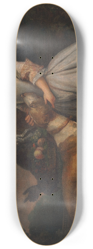 Bartholomew Dandridge - A Young Girl with a Dog and a Page 8.25 inch art skate deck