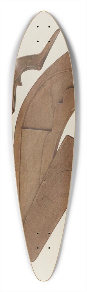 Albert Rudin - Saw and Case 39.3 inch art pintail longboard deck