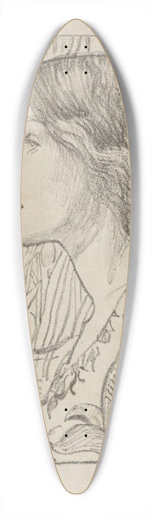 Albert Sterner - Bust portrait of young woman in profile 39.3 inch art pintail longboard deck