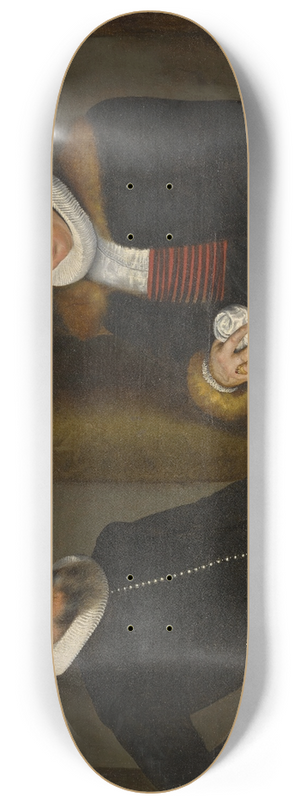 Bartholomus Sarburgh - Double Portrait of Lienhard Ltzelmann and his Wife Margreth Wohnlich 8.25 inch art skate deck