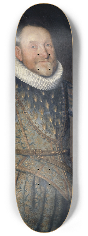 Bartholomus Sarburgh - Portrait of Thodore Agrippa dAubign 8.25 inch art skate deck