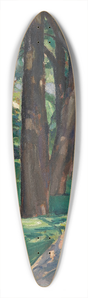 Albert Weisgerber - Dame im Park 39.3 inch art pintail longboard deck
