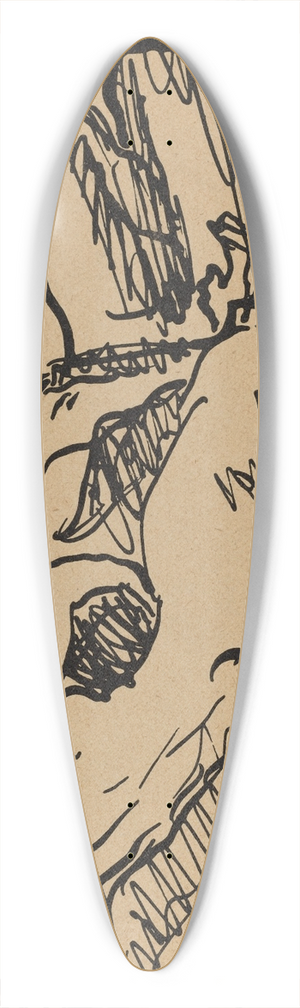 Albert Weisgerber - Reclining Nude 39.3 inch art pintail longboard deck