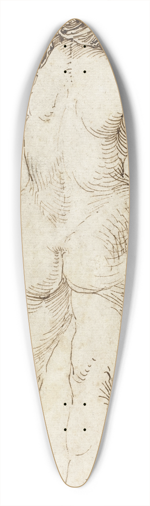 Albrecht Drer - Female Nude Praying 39.3 inch art pintail longboard deck