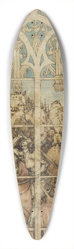 Albrecht Drer - Sketch for a Glass Painting with St George 39.3 inch art pintail longboard deck