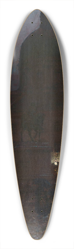 Aleksander Gierymski - Wittelsbacher Platz in Munich at night 39.3 inch art pintail longboard deck