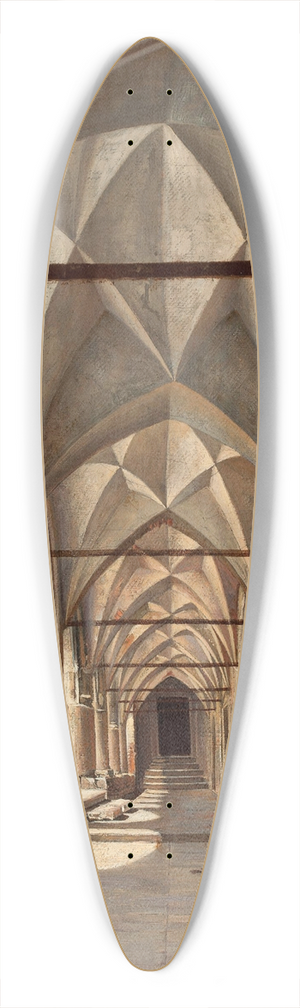 Aleksander Gryglewski - Cloisters of the Jagiellonian Library in Krakw 39.3 inch art pintail longboard deck