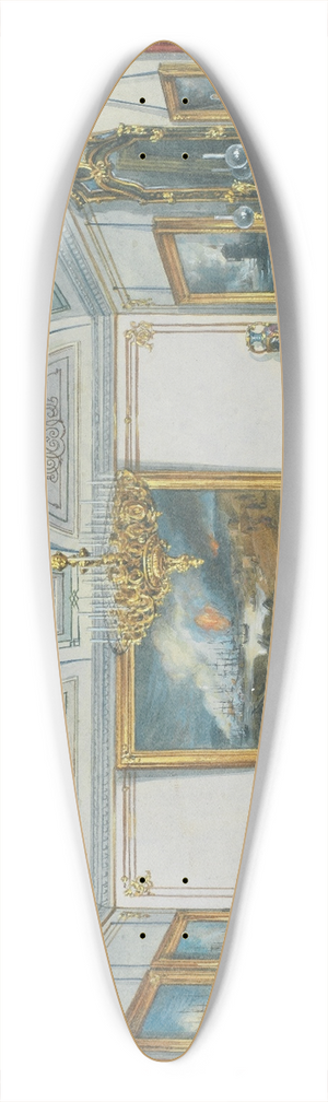 Aleksander Kolb - Winter Palace interior 39.3 inch art pintail longboard deck
