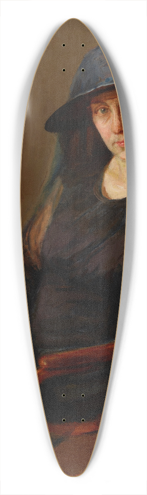Aleksander Krawczyk - Portrait of Mrs K., Artists Wife 39.3 inch art pintail longboard deck
