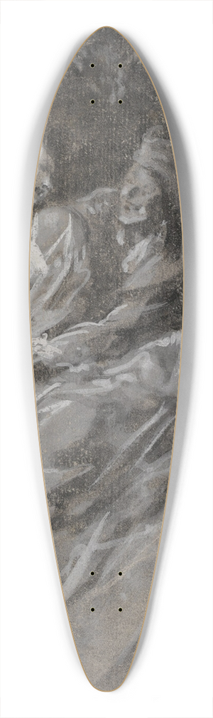 Alessandro Magnasco - An Amorous Couple 39.3 inch art pintail longboard deck