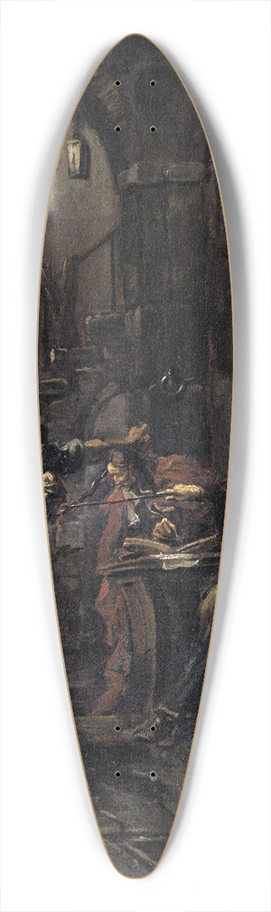 Alessandro Magnasco - Brutal Interrogation 39.3 inch art pintail longboard deck