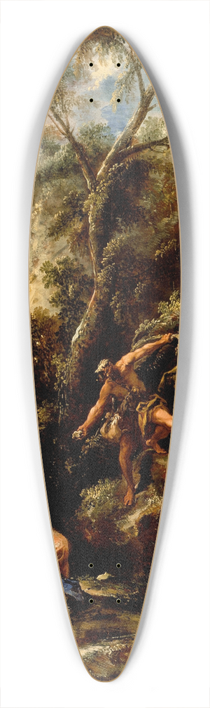 Alessandro Magnasco - Landscape with the Temptation of Christ 39.3 inch art pintail longboard deck