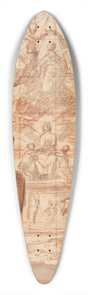 Alessandro Tiarini - Allegory of the Trinitarian Order 39.3 inch art pintail longboard deck