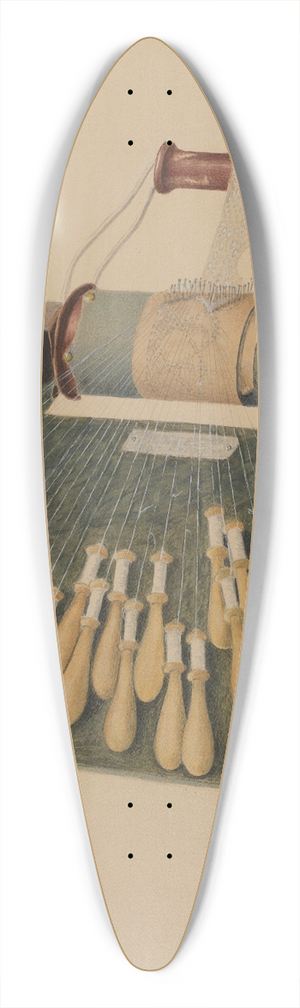 Alexander Anderson - Hand Lace Loom 39.3 inch art pintail longboard deck