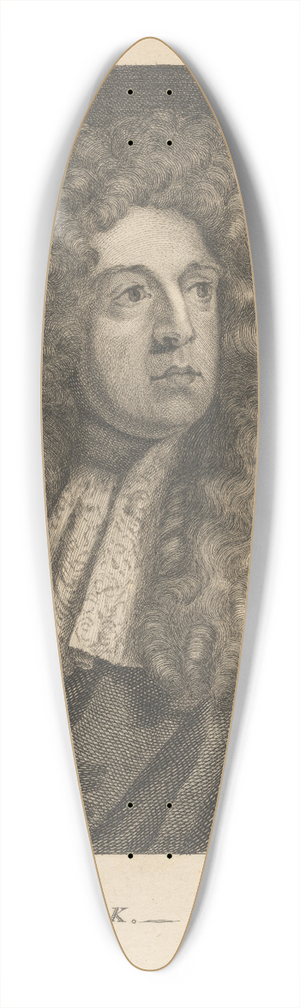 Alexander Bannerman - John Wyck and Thomas Wyck 39.3 inch art pintail longboard deck