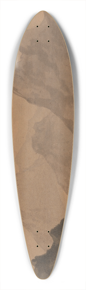 Alexander Cozens - Mountain Tops (A Mountain Study) 39.3 inch art pintail longboard deck