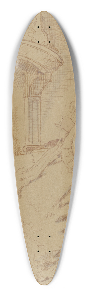 Alexander Hugo Bakker Korff - Zittende, breiende oude vrouw aan een tafel 39.3 inch art pintail longboard deck