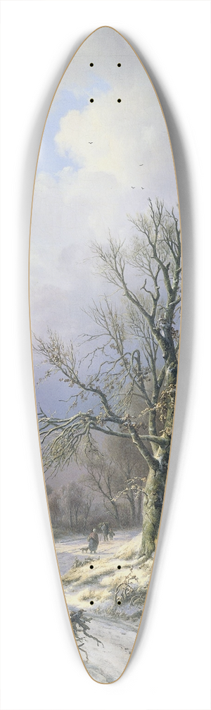 Alexander Joseph Daiwaille - Snow Landscape 39.3 inch art pintail longboard deck