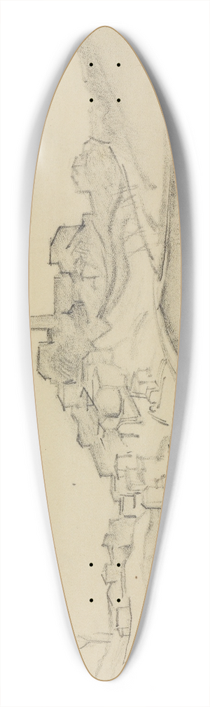 Alexander Kanoldt - Ansicht von Olevano (Olevano I) 39.3 inch art pintail longboard deck