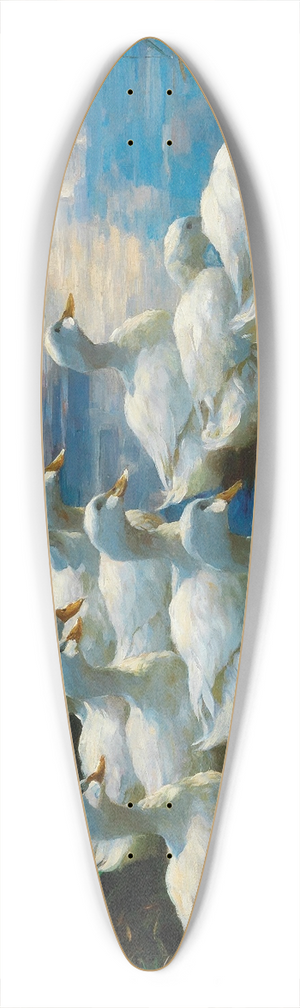 Alexander Koester - Ducks by a lake 39.3 inch art pintail longboard deck