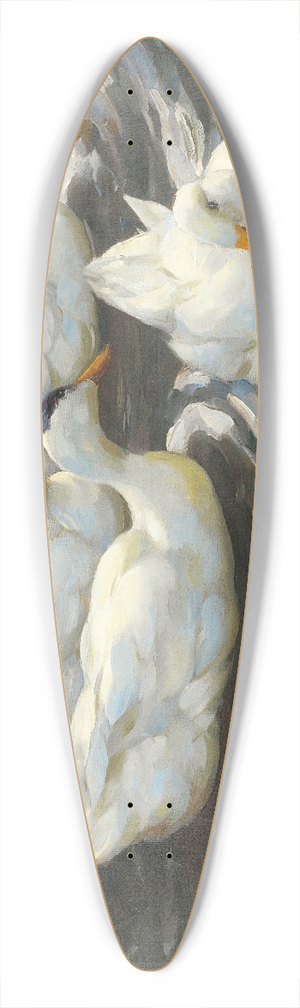 Alexander Koester - Sechs Enten im Wasser, 39.3 inch art pintail longboard deck