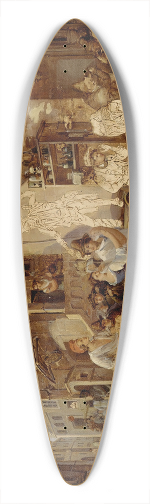 Alexander Laurus - Street View In Rome 39.3 inch art pintail longboard deck