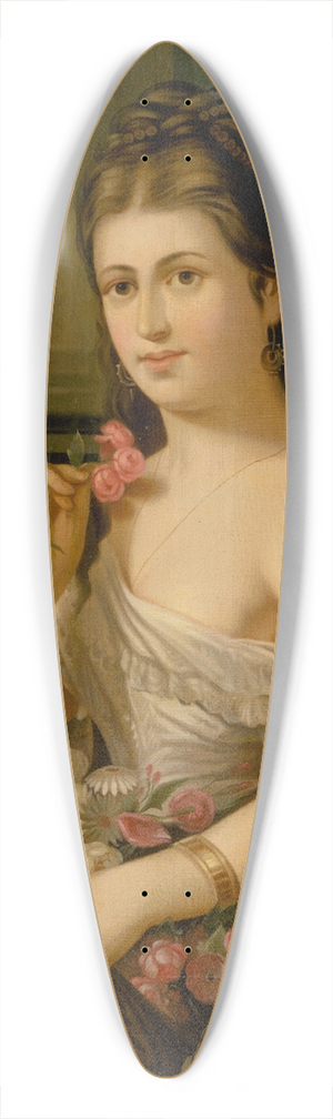 Alexander Nyulassy - Young Woman With A Bouquet 39.3 inch art pintail longboard deck