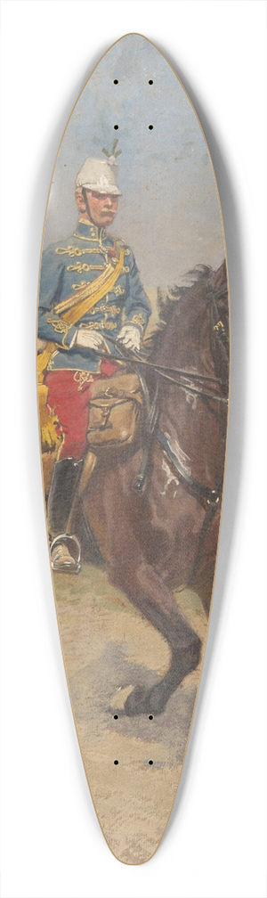 Alexander Pock - Reitender Soldat 39.3 inch art pintail longboard deck