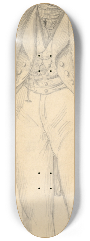 Bartolomeo Pinelli - Portrait of H. Gluckmann of Poland 8.25 inch art skate deck