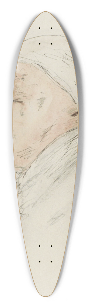Alexander Ver Huell - Karikaturale kop van een man met een slaapmuts 39.3 inch art pintail longboard deck
