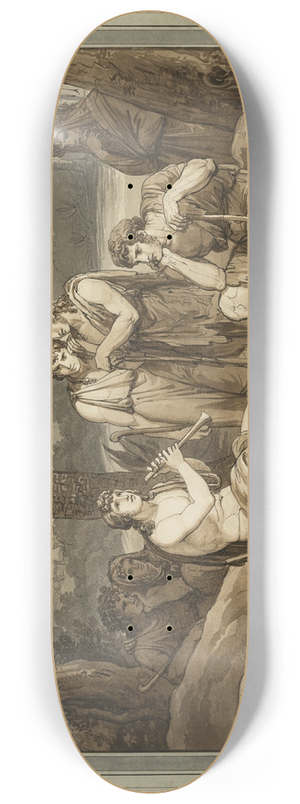 Bartolomeo Pinelli - Telemachus Plays and Sings to the Shepherds in Egypt, from The Adventures of Telemachus, Book 2 8.25 inch art skate deck Bartolomeo Pinelli - Telemachus Plays and Sings to the Shepherds in Egypt, from The Adventures of Telemachus, Book 2 8.25 inch art skate deck