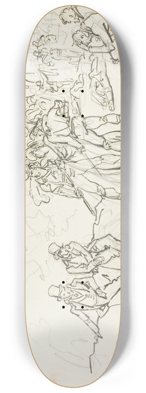 Bartolomeo Pinelli - The Stagecoach Holdup 8.25 inch art skate deck Bartolomeo Pinelli - The Stagecoach Holdup 8.25 inch art skate deck