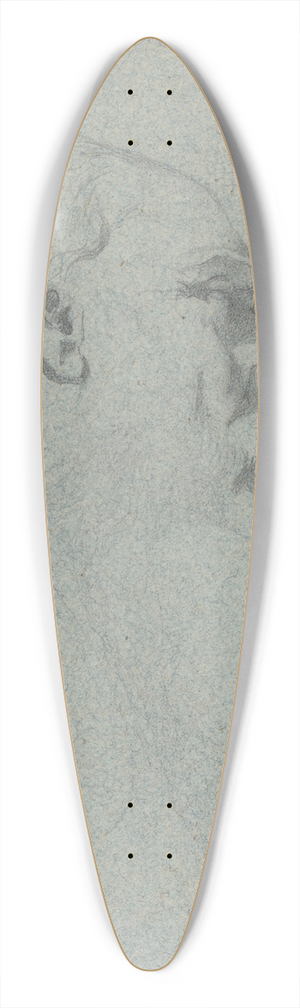 Alexandre Bida - Head of a Bearded Man, Looking Right 39.3 inch art pintail longboard deck